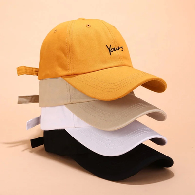 Casquettes de baseball à 6 panneaux réglables en coton à couronne élevée