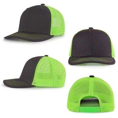Logo brodé personnalisé Cap de camion coton à 6 panneaux personnalisé avec snapback en plastique