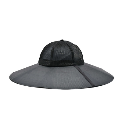 Nouveau chapeau solaire extérieur personnalisé résistant aux UV Portable rechargeable Camping Voyage Pêche Alpinisme Chapeau à seau solaire