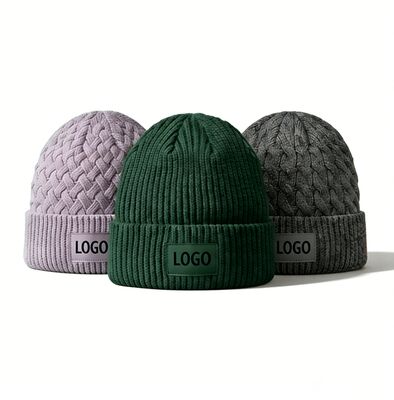 Couleurs personnalisables Unisexe bonnet à tricots avec chapeau pour adultes Circonférence pour la chaleur hivernale