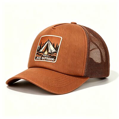 Capuchon de camionneur en coton Sweatband avec 6 ou yeux personnalisés panneaux en maille durables réglable fermeture snapback parfait pour les activités de plein air