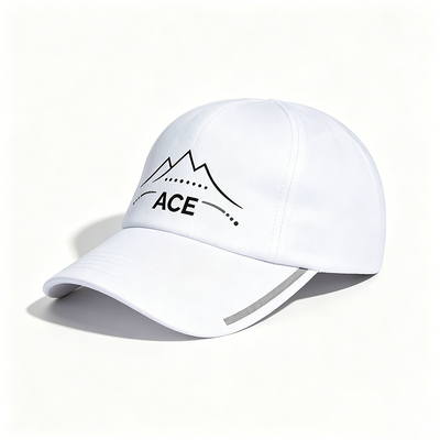Chapeau sportif polyester transpirant, bande de sueur, bande métallique, casquette sans structure, confortable, réglable, chapeau décontracté pour les activités de plein air