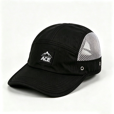 Sports Mesh Sweatband 5 Panneau Camper Chapeau à bord plat et taille unique convient à tous les modèles
