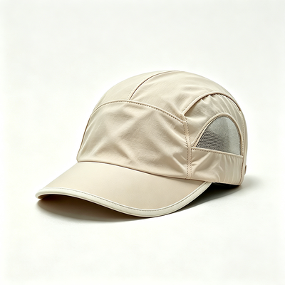 Chapeau de camping à 5 panneaux à bord incurvé avec couture de contraste