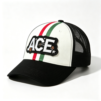 Casquette Trucker 6 panneaux personnalisable avec œillets, style unisexe, adaptée aux événements d'entreprise et aux activités de team building