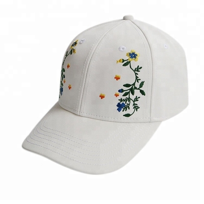 La fleur brodée mignonne de casquettes de baseball de dames d'été a modelé la taille de 56~60 cm
