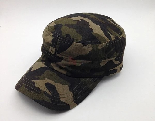 Broderie pure du coton 3d de camouflage de chapeau militaire durable de cadet adaptée