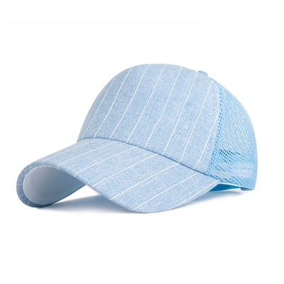 Pare-soleil plat ou incurvé du logo 5 de panneau de camionneur de chapeau de maille de taille adulte adaptée aux besoins du client de dos