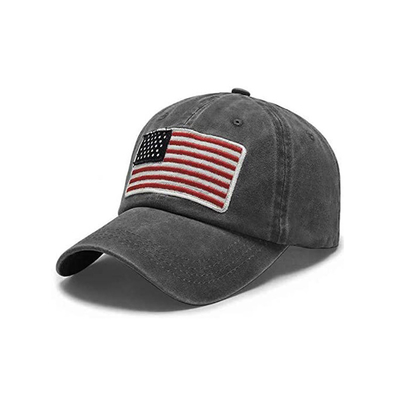 Le chapeau de papa de panneau du bord incurvé par camionneur six a brodé le logo des Etats-Unis