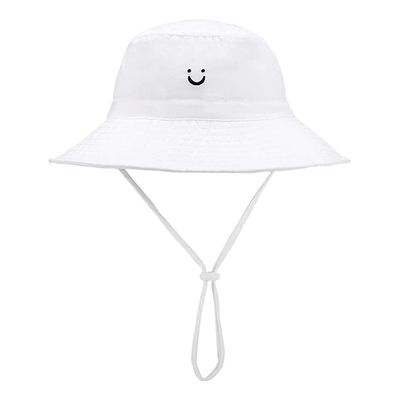 Chapeau de plage de protection de Sun de chapeau de seau d'aileron d'ombre de cou de bébés d'UPF 30+