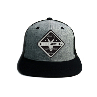 Corrections faites sur commande noires Logo Hip Hop Trucker Cap de Mesh Flat Brim Snapback Hats d'été