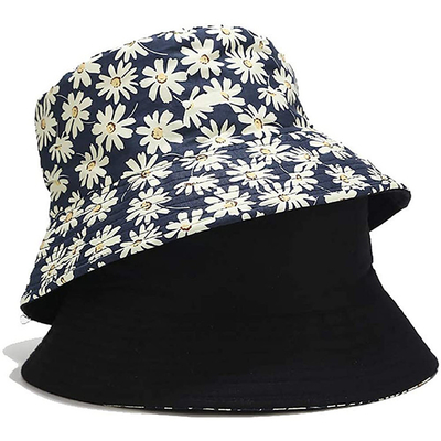 Pêcheur Bucket Hat de couleur solide pour le chapeau réversible de pêche de plage de Sun d'été de coton d'hommes de femmes