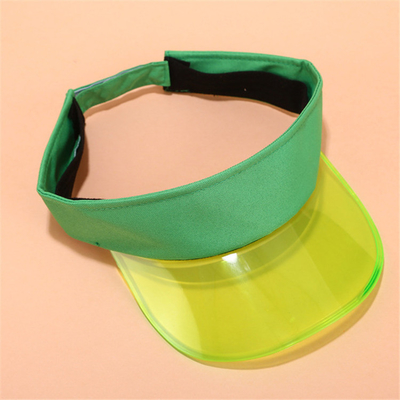 Le chapeau réglable vert de pare-soleil avec UV50+ a coloré la bande élastique de jacquard
