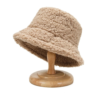 Pêcheur solide Hat Autumn Winter Lamb Wool de Harajuku de seau de graffiti unisexe de chapeau 60cm