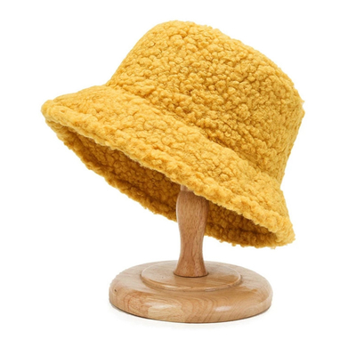 Pêcheur solide Hat Autumn Winter Lamb Wool de Harajuku de seau de graffiti unisexe de chapeau 60cm