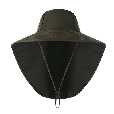 Nouveau pêcheur extérieur Hat pour pêche respirable UV Safari Hat de chapeau de pare-soleil de protection de cou d'été de femmes des hommes l'anti