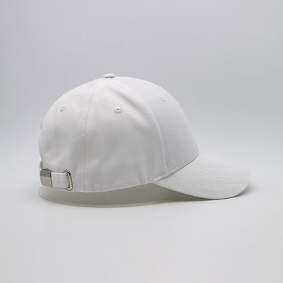 Le bord incurvé 6 par oeillets a brodé le chapeau fait sur commande blanc de sport de casquettes de baseball