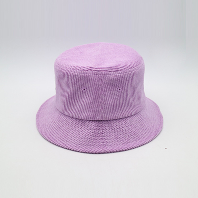 Le chapeau 100% de pêcheur de Bucket Hat Woven de correction des femmes pourpres de velours côtelé