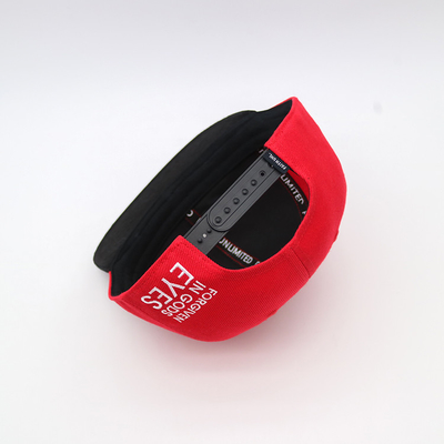 Le panneau 100% de dos droit de bord de sergé de coton de chapeaux plats de Snapback 3D a brodé le modèle de lettre unisexe