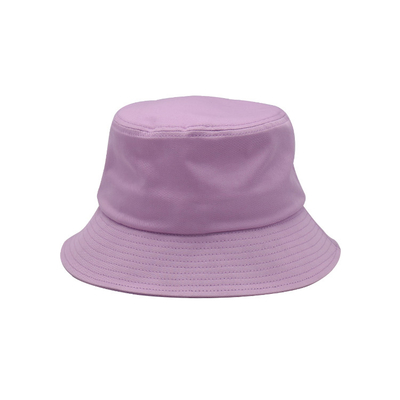 Pourpre 100% plat de sergé de coton de correction de Bucket Hat Woven de pêcheur de broderie de lettre