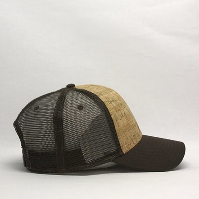 Sergé fait sur commande adulte Mesh Adjustable Truck Sport Cap de chapeau de camionneur de panneau de Logo Cork 5 58CM