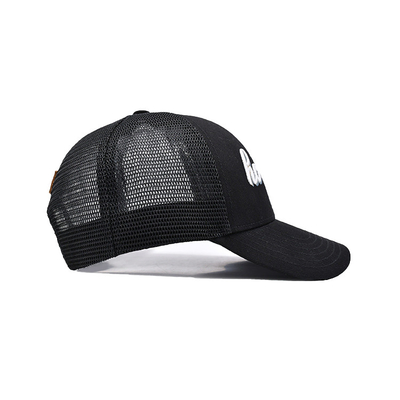 Casquette de camionneur adulte 58CM 6 panneaux logo personnalisé réglable en maille sergé de coton