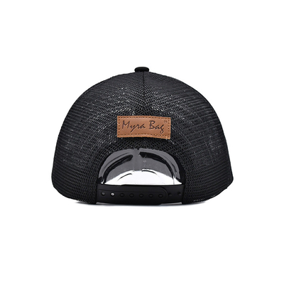 Casquette de camionneur adulte 58CM 6 panneaux logo personnalisé réglable en maille sergé de coton