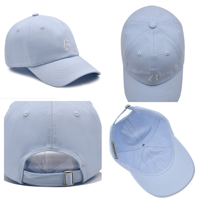 Tissu commun blanc simple réglable du panneau 56cm de la casquette de baseball 6