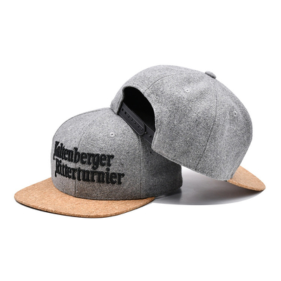 Chapeau unisexe de Snapback de 6 panneaux de bord de Gery 56cm de Snapback de chapeaux de rue plate de broderie