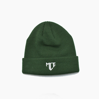 Le vert unique d'OEM tricotent Beanie Hats With Embroidery Pattern