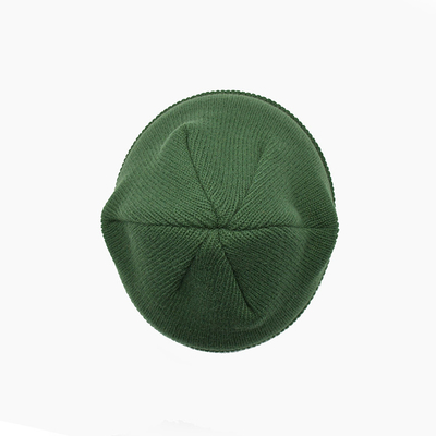 Le vert unique d'OEM tricotent Beanie Hats With Embroidery Pattern