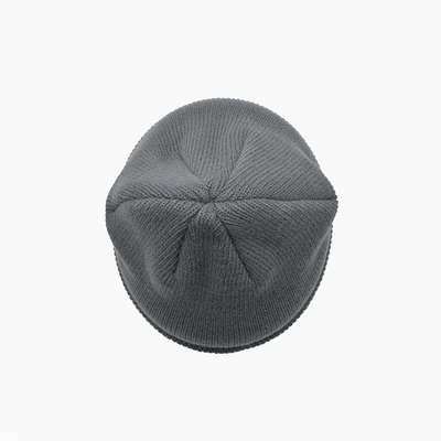 Couleur personnalisée par chapeaux unisexes de Gray Acrylic Polyester Knit Beanie