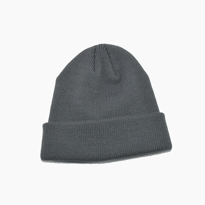 Couleur personnalisée par chapeaux unisexes de Gray Acrylic Polyester Knit Beanie