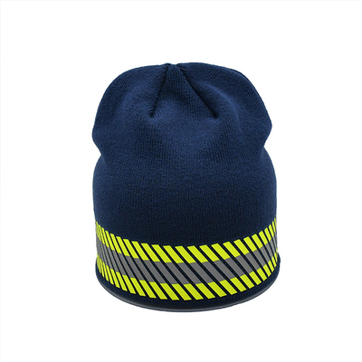 Logo Polyester Knit Beanie Hats fait sur commande pour la circonférence occasionnelle des occasions 58CM