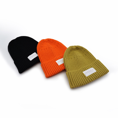 Tricotez le pêcheur Slouchy acrylique giflé Skull Hats Winter de Beanie Streetwear Private Woven Label