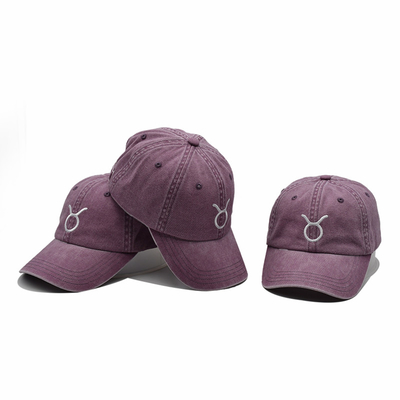 Cru Gorras de coton d'Untructured de boucle en métal de 6 de panneau de sports chapeaux de papa