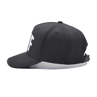 La couronne 100% de casquette de baseball de polyester de 5 panneaux a structuré le logo fait sur commande
