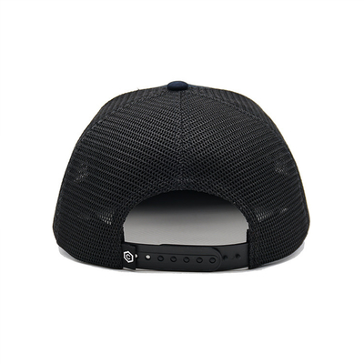 Couronne plate de profil haut de chapeau de 5 de panneau de Bill Mesh Snap Back Trucker Hat sports de base-ball