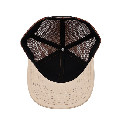 Casquette de baseball adaptée aux besoins du client de Mesh Trucker Cap Leather Patch de haute catégorie