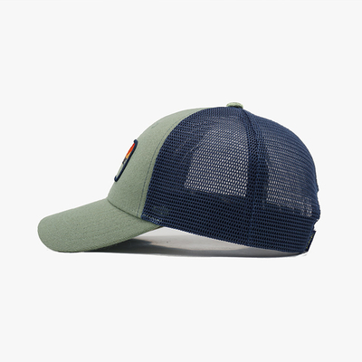 Logo brodé par chapeau de camionneur de panneau de la maille 6 de coton et de polyester de mode