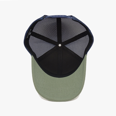Logo brodé par chapeau de camionneur de panneau de la maille 6 de coton et de polyester de mode