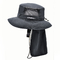 le chapeau délavé Safari Wide Brim Foldable Double de seau de Sun Boonie d'été du coton 100g-150g a dégrossi des couleurs faites sur commande kaki