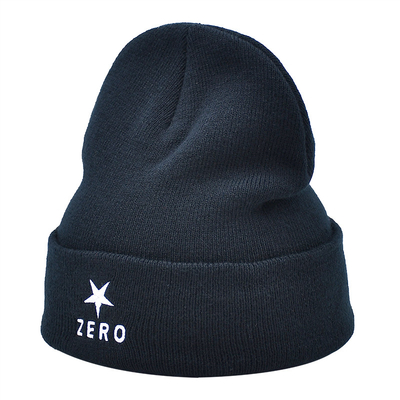 Le polyester 58CM d'OEM tricotent le logo de Beanie Hats With Custom Embroidery