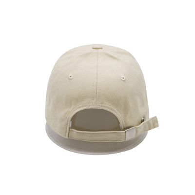 Casquette de baseball blanche à la mode de 6 panneaux avec la fermeture de sangle réglable