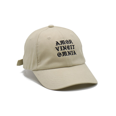 Casquette de baseball blanche à la mode de 6 panneaux avec la fermeture de sangle réglable