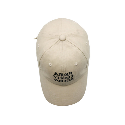 Casquette de baseball blanche à la mode de 6 panneaux avec la fermeture de sangle réglable