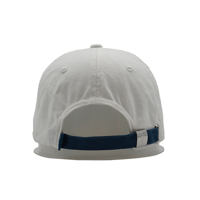 Casquette de baseball non structurée à six panneaux avec sangle réglable