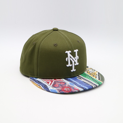 Broderie plate faite sur commande de chapeau de Snapback de bord de haut coton de Breathability