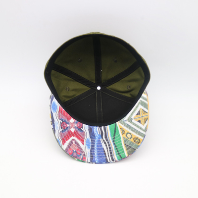 Broderie plate faite sur commande de chapeau de Snapback de bord de haut coton de Breathability