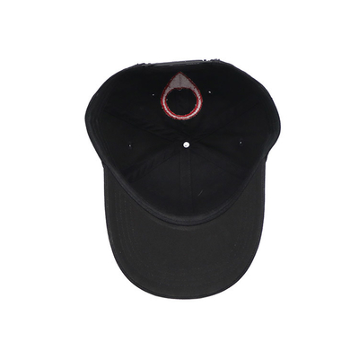 Tout le bandeau de coton de chapeau de camionneur construit par broderie plate noire